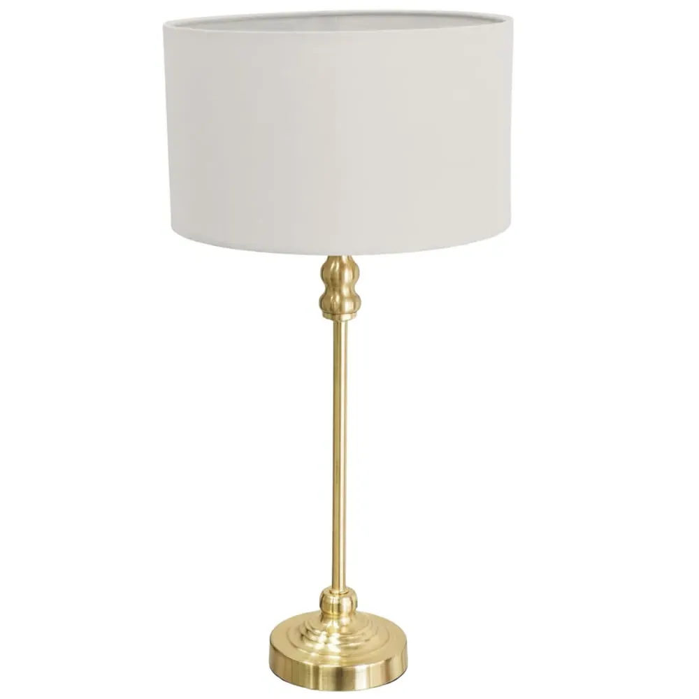 Maggie Candlestick LED Table Lamp - Grey, Gold
