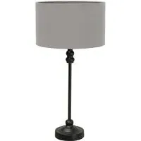 Maggie Candlestick LED Table Lamp - Grey, Metal