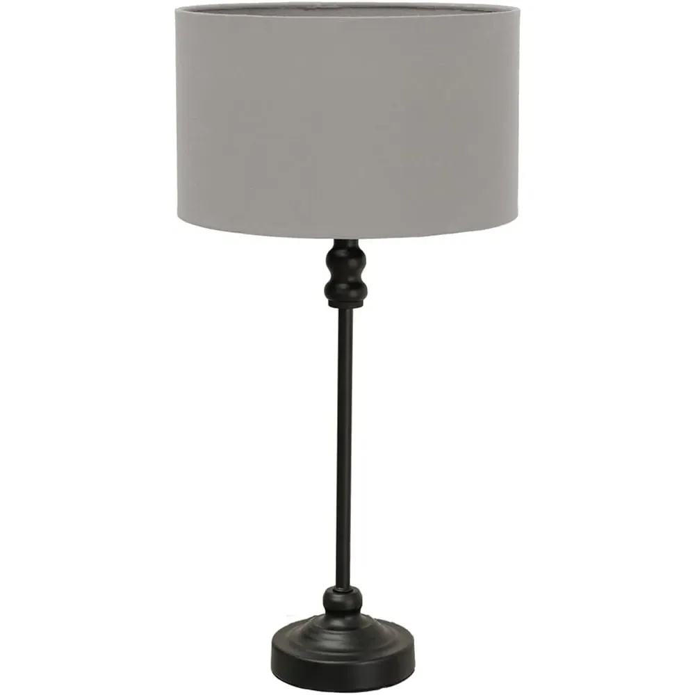 Maggie Candlestick LED Table Lamp - Grey, Metal
