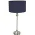 Maggie Candlestick LED Table Lamp - Navy Blue, Chrome