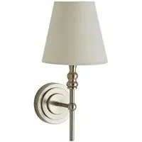 Maggie Candlestick LED Wall Light - Silver, Linen