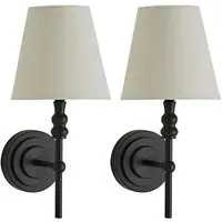 Maggie Candlestick Wall Lights 2 Pack - Black