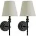 Maggie Candlestick Wall Lights 2 Pack - Black