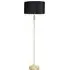 Maggie Drum Shade Candlestick LED Floor Lamp - Gold, Velvet