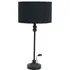 Maggie Drum Shade Candlestick LED Table Lamp - Black