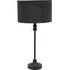 Maggie Drum Shade Candlestick LED Table Lamp - Black, Velvet