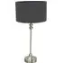 Maggie Drum Shade Candlestick LED Table Lamp - Charcoal, Chrome