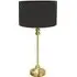 Maggie Drum Shade Candlestick LED Table Lamp - Charcoal, Gold