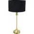 Maggie Drum Shade Candlestick LED Table Lamp - Gold, Velvet