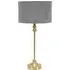Maggie Drum Shade Candlestick LED Table Lamp - Gold, Velvet