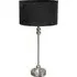 Maggie Drum Shade Candlestick LED Table Lamp - Silver, Velvet