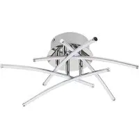 Marais Flush LED Ceiling Fitting - Silver, Chrome