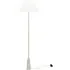 Margot Taper Shade LED Floor Lamp - White, Marble