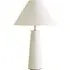 Margot Taper Shade LED Table Lamp - White, Marble