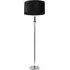 Marissa Reni Floor Lamp with Chrome Ball - Black, Velvet