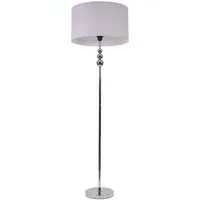 Marissa Reni LED Floor Lamp with Chrome Ball - Grey