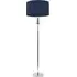 Marissa Reni LED Floor Lamp with Chrome Ball - Navy Blue