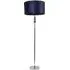 Marissa Reni LED Floor Lamp with Chrome Ball - Navy Blue