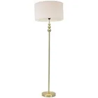 Marissa Reni LED Floor Lamp with Gold Ball - Cream