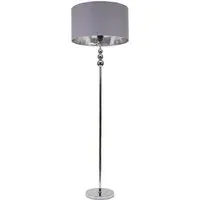 Marissa Reni LED Floor Lamp with Gold Ball - Grey