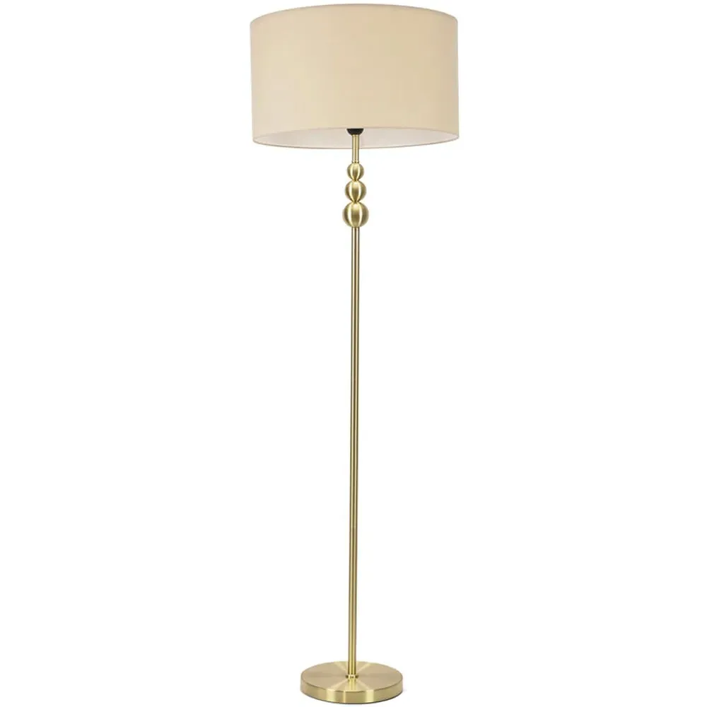 Marissa Reni LED Floor Lamp with Gold Ball - Natural