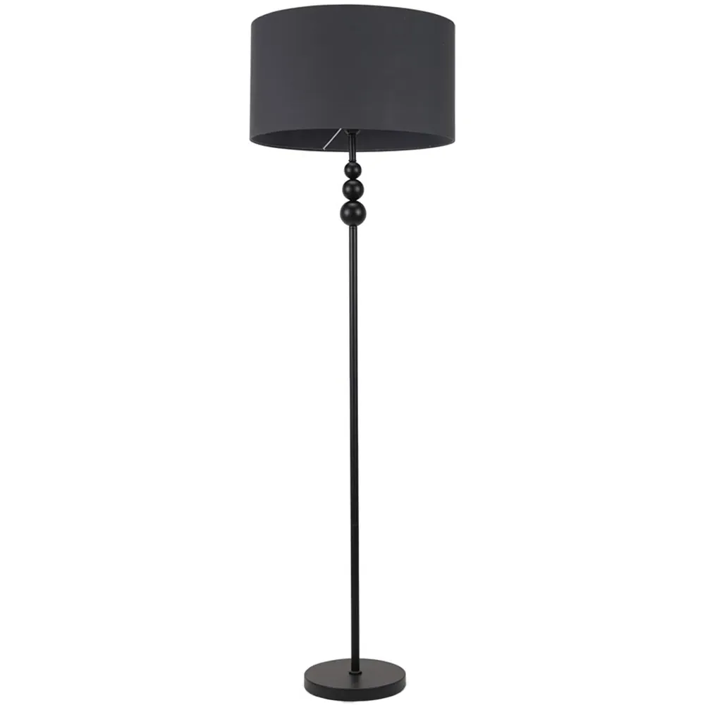 Marissa Stacked Ball Floor Lamp - Black, Charcoal Grey