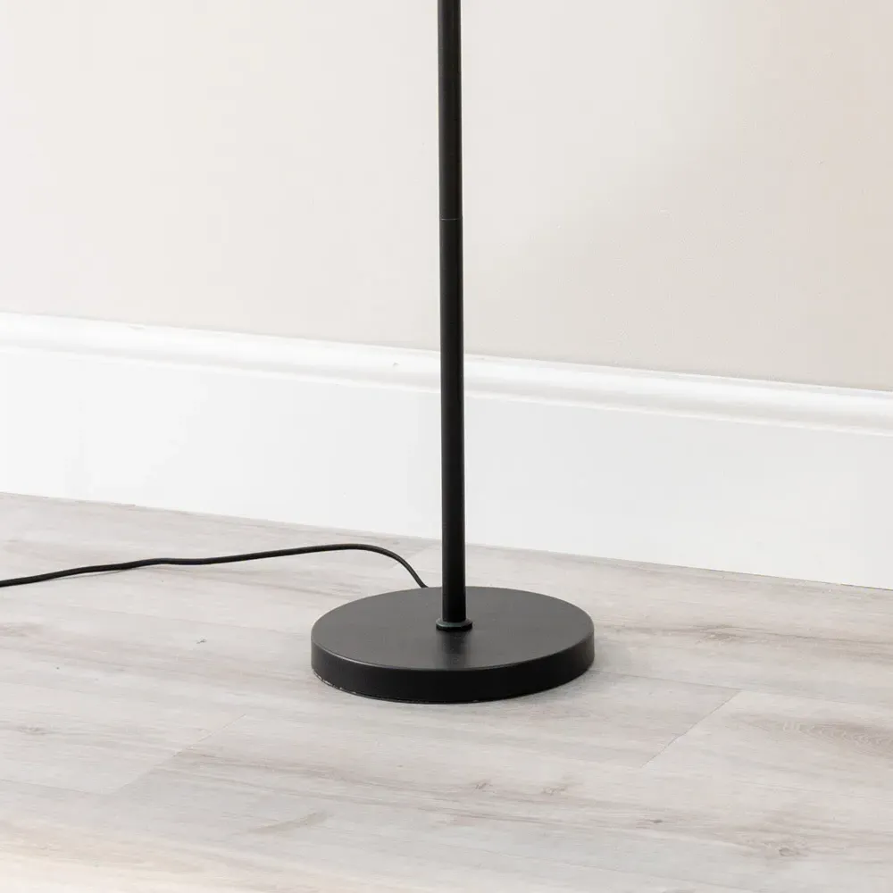 Marissa Stacked Ball Floor Lamp - Black, Fabric