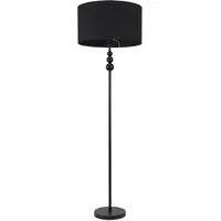 Marissa Stacked Ball Floor Lamp - Black, Fabric