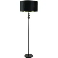 Marissa Stacked Ball Floor Lamp - Black, Velvet