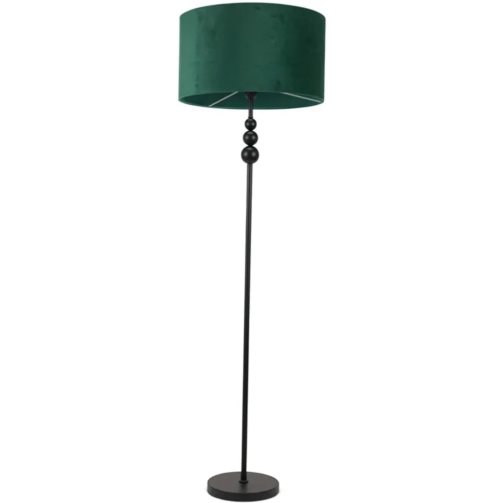 Marissa Stacked Ball Floor Lamp - Black, Velvet