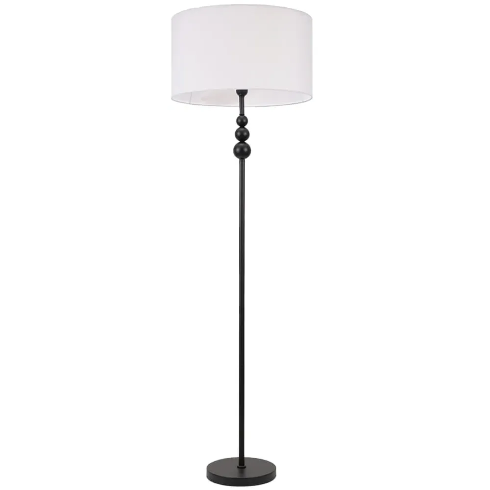 Marissa Stacked Ball Floor Lamp - Black, White
