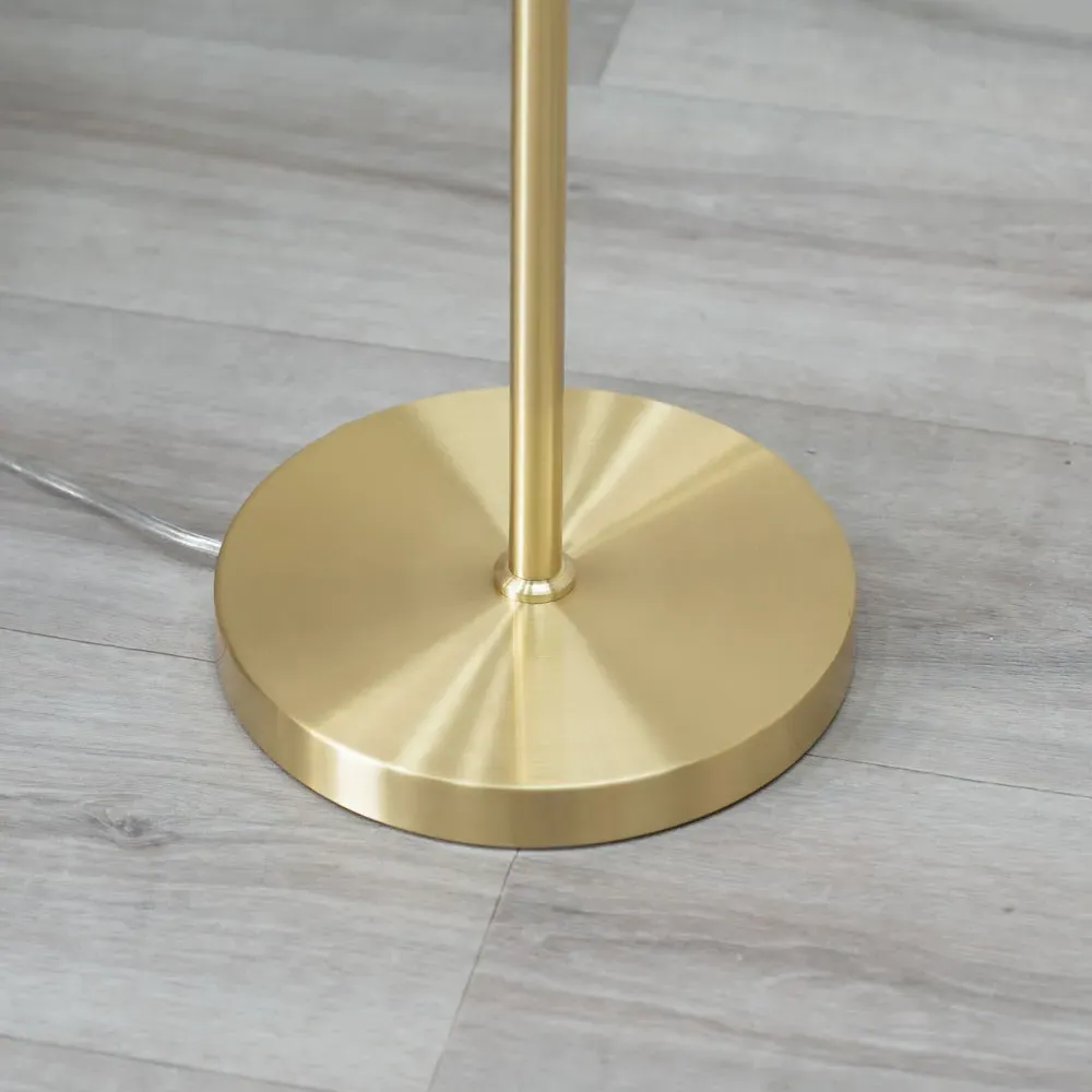 Marissa Stacked Ball Floor Lamp - Gold, Black Velvet