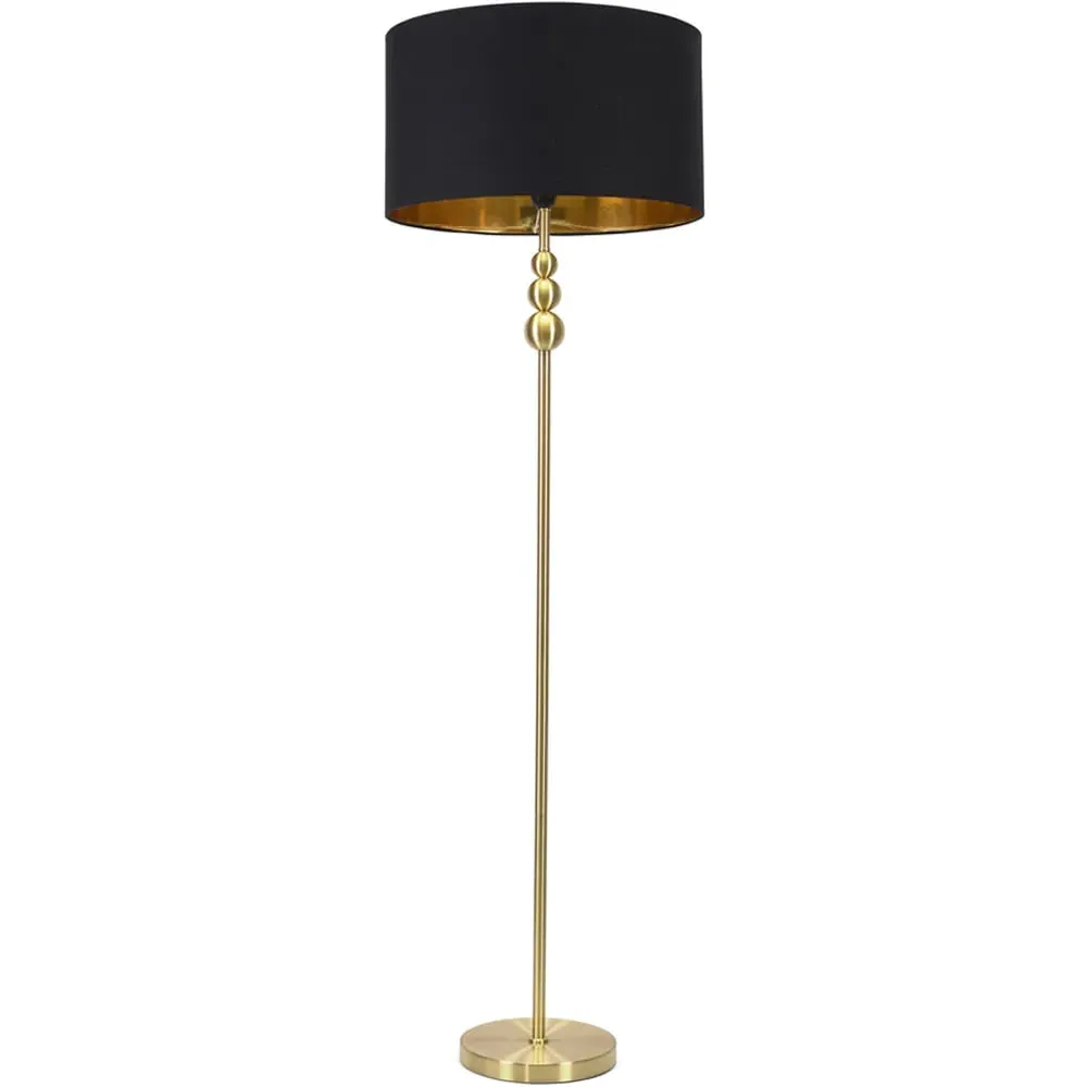 Marissa Stacked Ball Floor Lamp - Gold, Black