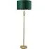 Marissa Stacked Ball Floor Lamp - Gold, Forest Green Velvet