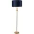 Marissa Stacked Ball Floor Lamp - Gold, Navy Blue Velvet
