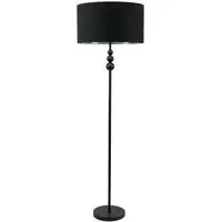 Marissa Stacked Ball LED Floor Lamp - Black, Velvet