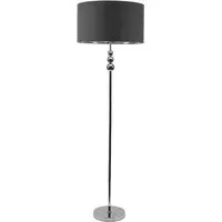 Marissa Stacked Ball LED Floor Lamp - Charcoal, Velvet