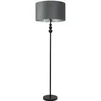 Marissa Stacked Ball LED Floor Lamp - Grey, Velvet