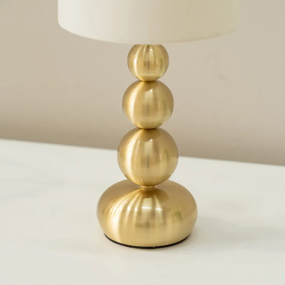 Marissa Stacked Ball Touch Table Lamp - Gold