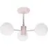 Marlow 3 Arm Globe LED Ceiling Light - Blush Pink, Glass