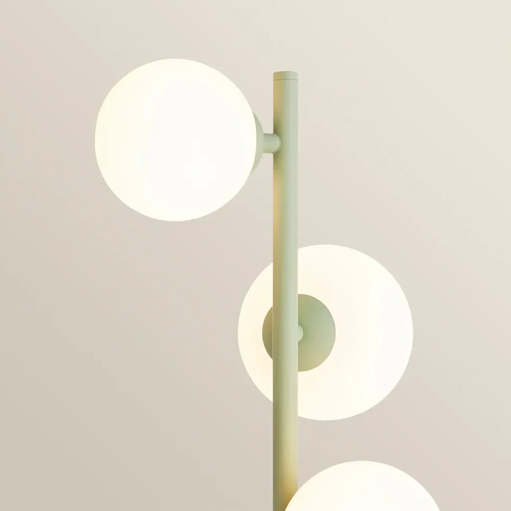 Marlow 3-Way Globe LED Table Lamp - Green, Glass