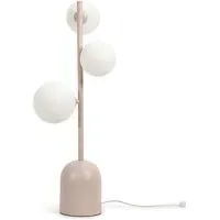 Marlow 3-Way Globe LED Table Lamp - Pink, Glass