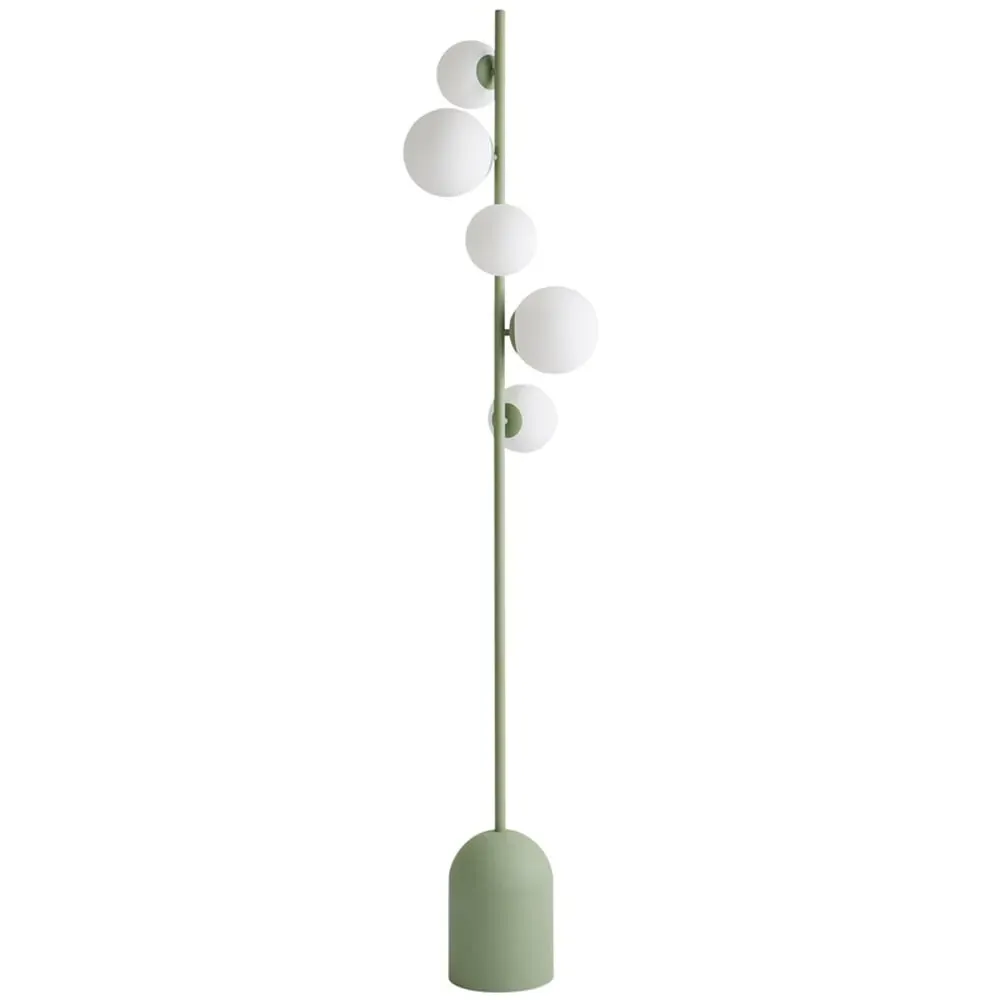 Marlow 5-Way Globe LED Floor Lamp - Green, Glass