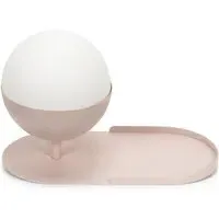 Marlow Globe LED Shelf Lamp with Storage - Pink, Glass