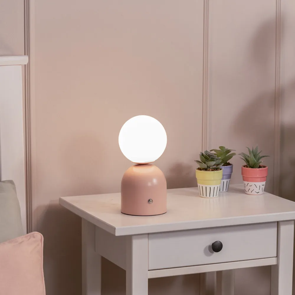 Marlow Rechargeable LED Portable Table Lamp - Pink