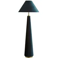 Martha Conical Floor Lamp - Teal, Velvet