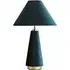 Martha Conical Table Lamp - Teal, Velvet