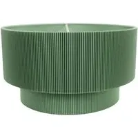 Mason 2 Tier Ruched Crinkle Lamp Shade - Green, Cotton