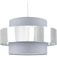 Matildo Halo Ceiling Pendant Lamp Shade - Grey, Chrome