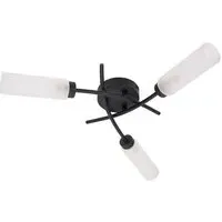 Maya 3 Way Curved Cross Over Flush LED Ceiling Light - Black